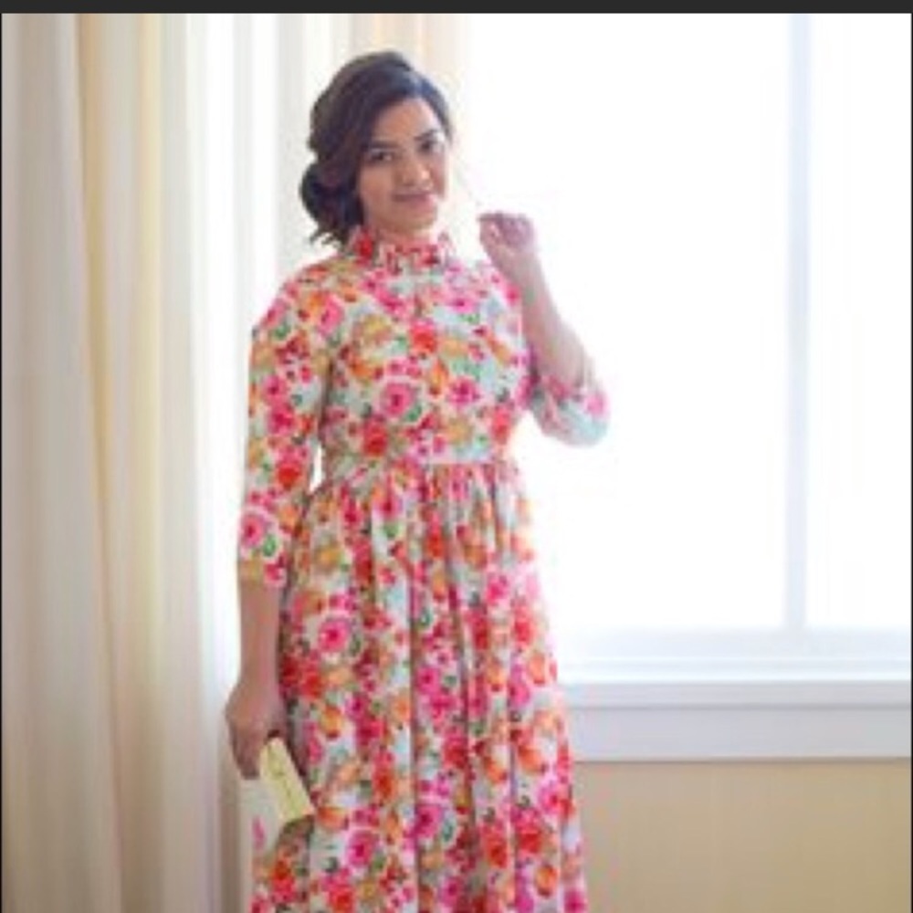 ON HOLD!!! Dainty Jewells Foral Pink Maxi Dress